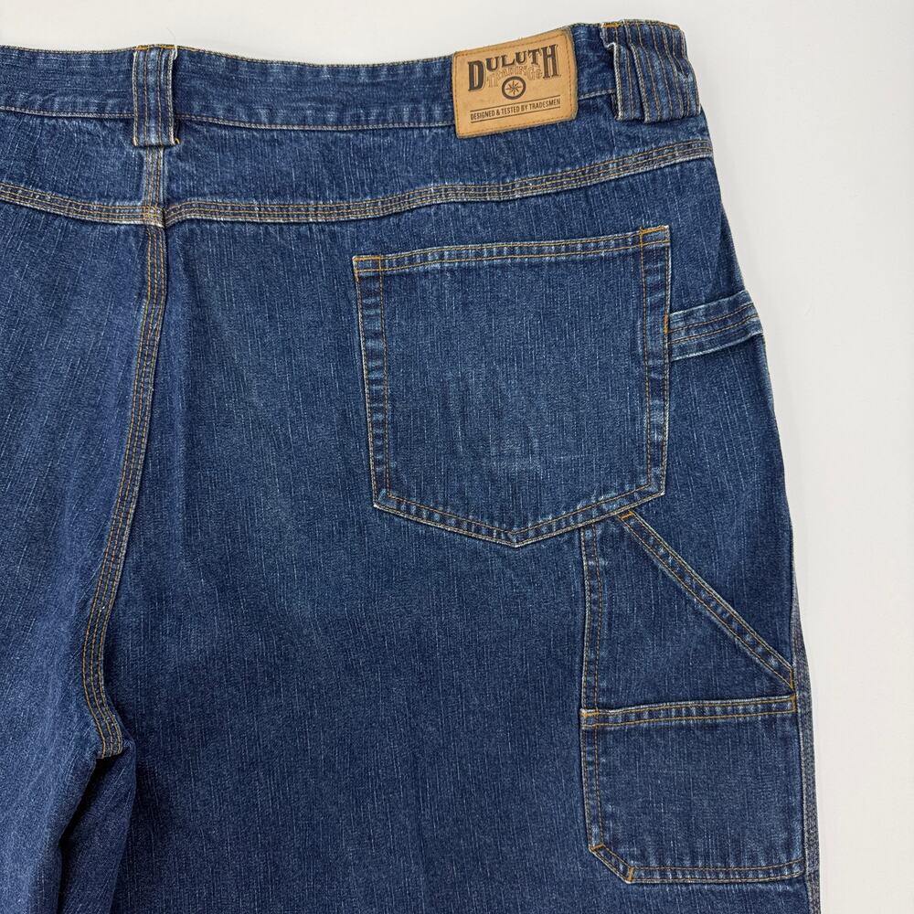 Duluth Trading Co, Men's 48 Denim Jean Carpenter Shorts Dark Wash 100% Cotton - Picture 6 of 7